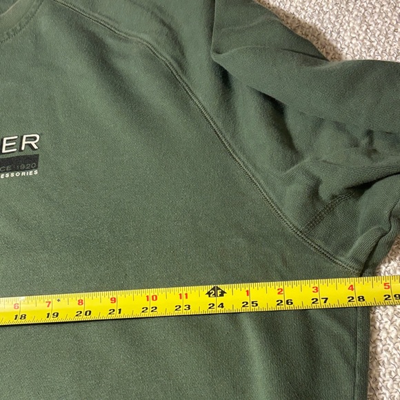 Eddie Bauer Forest Green Vintage 90's/Y2K Crewneck Logo Sweatshirt - Picture 4 of 7